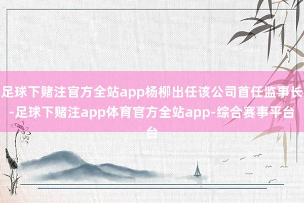 足球下赌注官方全站app杨柳出任该公司首任监事长-足球下赌注app体育官方全站app-综合赛事平台
