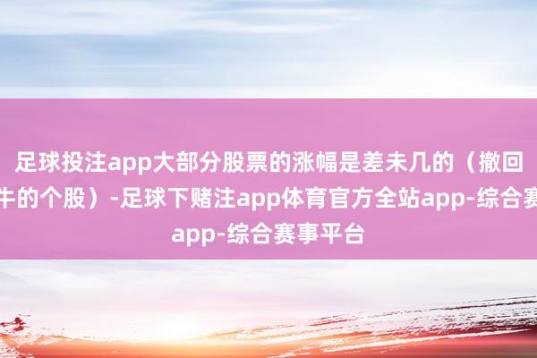 足球投注app大部分股票的涨幅是差未几的（撤回个别超牛的个股）-足球下赌注app体育官方全站app-综合赛事平台