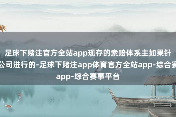 足球下赌注官方全站app现存的索赔体系主如果针对上市公司进行的-足球下赌注app体育官方全站app-综合赛事平台