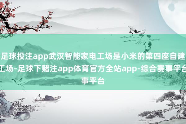 足球投注app武汉智能家电工场是小米的第四座自建工场-足球下赌注app体育官方全站app-综合赛事平台