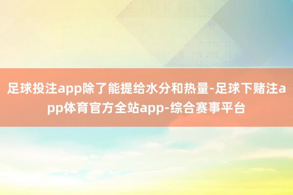 足球投注app除了能提给水分和热量-足球下赌注app体育官方全站app-综合赛事平台