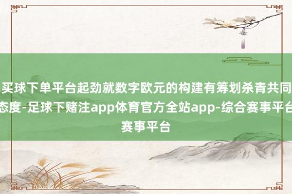 买球下单平台起劲就数字欧元的构建有筹划杀青共同态度-足球下赌注app体育官方全站app-综合赛事平台