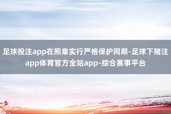 足球投注app在照章实行严格保护同期-足球下赌注app体育官方全站app-综合赛事平台