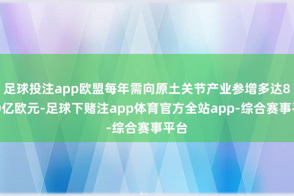 足球投注app欧盟每年需向原土关节产业参增多达8000亿欧元-足球下赌注app体育官方全站app-综合赛事平台